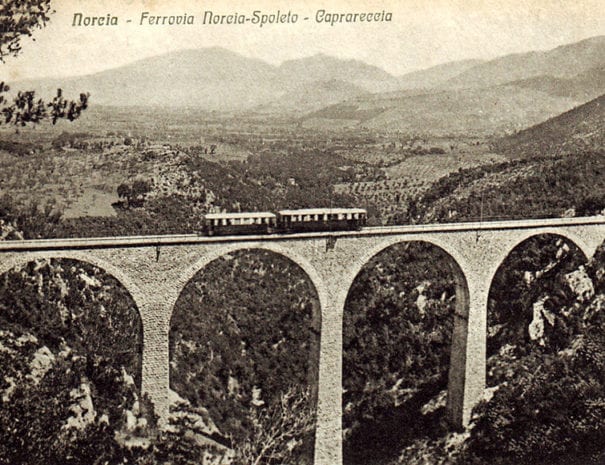 Ferrovia Spoleto-Norcia, foto d'epoca