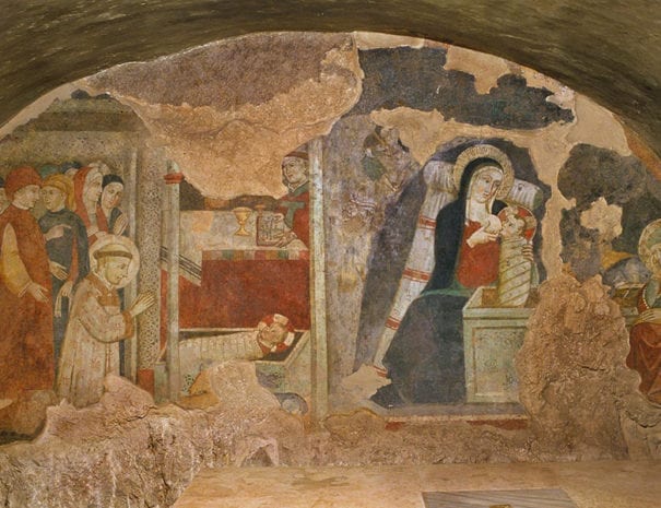 Santuario di Greccio - la grotta del presepe